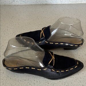 Donald J. Pliner Black and Gold Women's Loafers